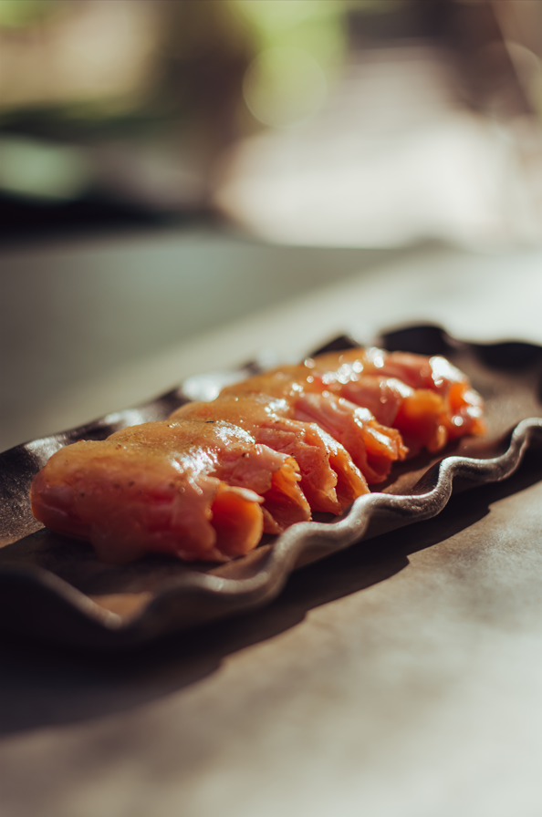 sashimi salmao geleia